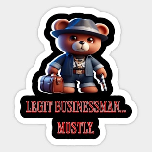 Teddy bear Business man Sticker